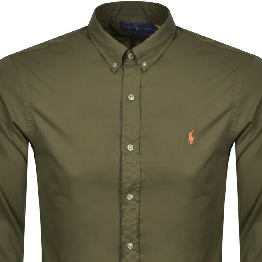 Alternative Image for ProductRalph Lauren Chino Long Sleeved Shirt Khaki2